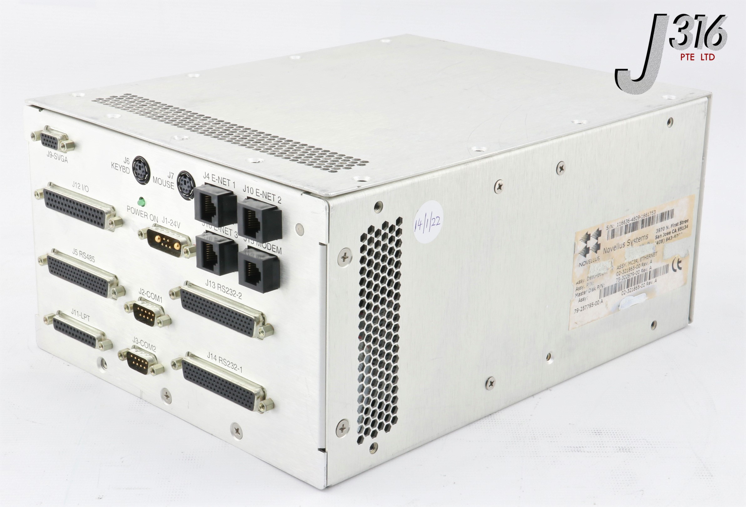 27852 NOVELLUS SYSS ASSY, MC3R, ETHERNET, 75-322679-00 W/O PS 02